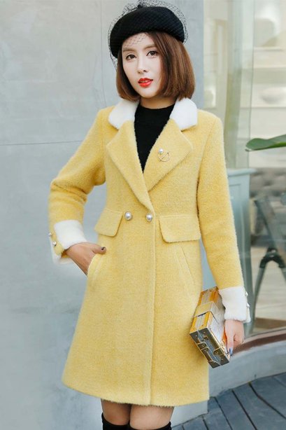 เช่าเสื้อโค้ทผู้หญิง รุ่น  Faux Mink Fluffy Samoan Sun Coat  902GCL223FAYEM1