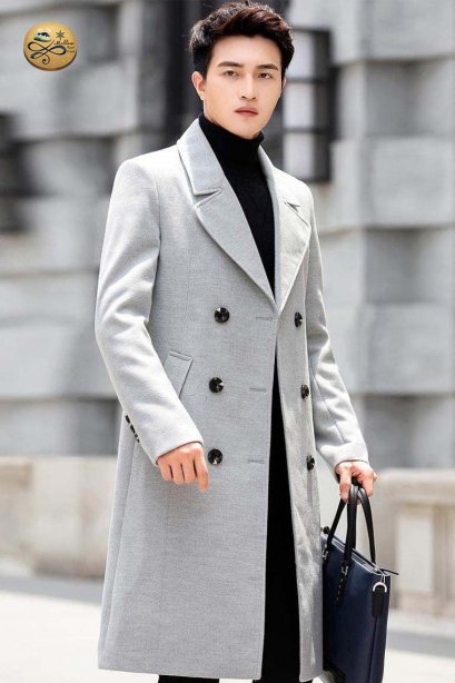 เช่าเสื้อโค้ชผู้ชาย  รุ่น  Pewter Long Coat  99MCL576FAGY