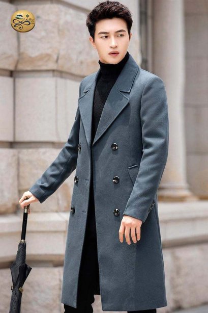 เช่าเสื้อโค้ชผู้ชาย  รุ่น  harcoal Long Coat  99MCL575FADG