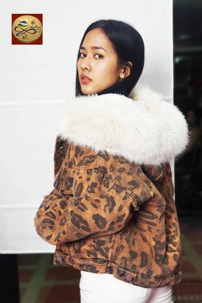 เช่าเสื้อกันหนาว รุ่น  Leopard Hoodie Jacket  0911GJS629FABR