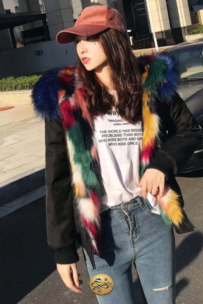 เช่าแจ็คเก็ตเฟอร์ รุ่น Obsidian Fur Jacket	0909GJL552FABK3XL1