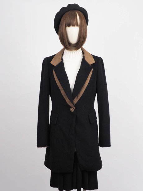 เช่าเสื้อโค้ทผู้หญิง รุ่น  Coral Balck PeaCoat 	2009GCL815FABK1