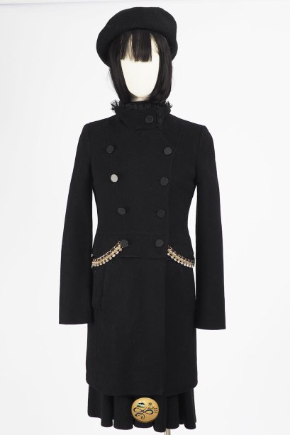 *** Limited Editon  เช่าเสื้อโค้ทผู้หญิง รุ่น  Fox Fur collar Black Beauty Coat  2006GCL759FABK1