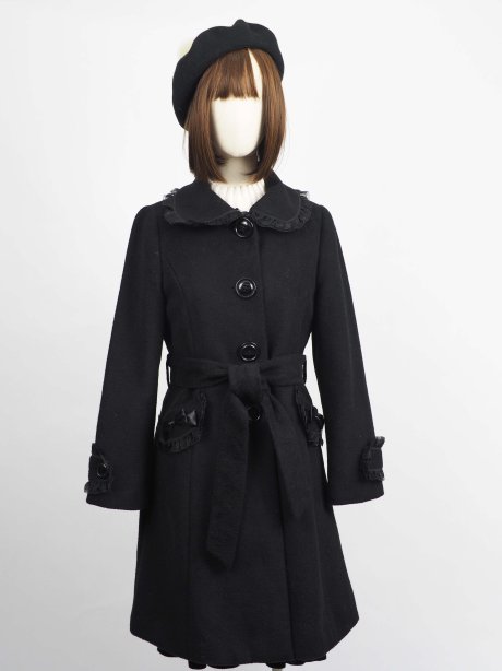 เช่าเสื้อโค้ทผู้หญิง รุ่น  Pitch Simple Breasted Coats	2009GCL818FABK1