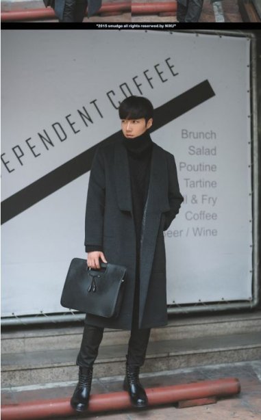 เช่าเสื้อโค้ชผู้ชาย  รุ่น  Midnight Long Coat  99MCL578FABKL1