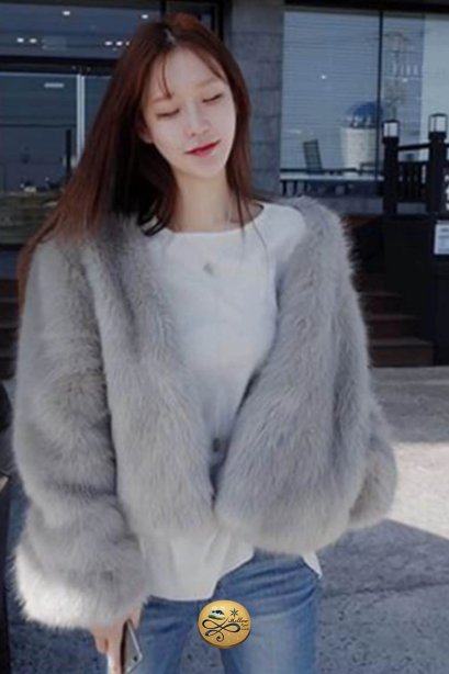 เช่าแจ็คเก็ตเฟอร์ รุ่น Fur Faux Dim Green jacket	909GJF538FAGYL1