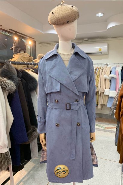 เช่าเทรนโค้ท รุ่น Whispy Blue Trench Coat 903GCT324FABL