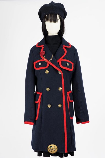 เช่าเสื้อโค้ทผู้หญิง รุ่น  Moonlit Ocean Strip Red Trench Coat	902GCL072FANAS1
