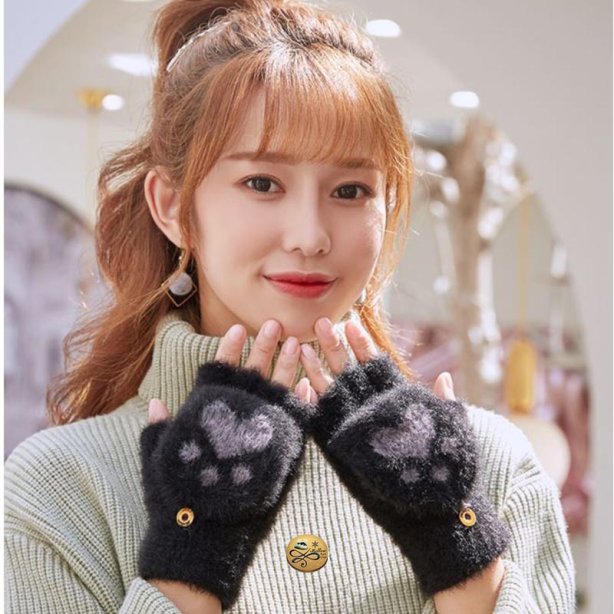 GL-019 ถุงมือกันหนาวไหมพรม