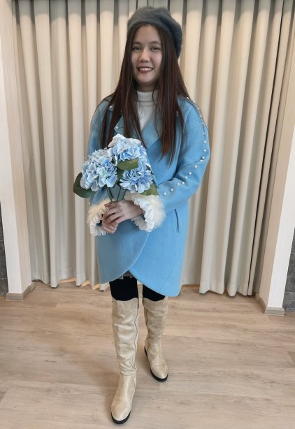 เช่าเสื้อโค้ทผู้หญิง รุ่น *** Limited Edition ***   Arctic Blue Cacoon Coat  2009GCL821FABL1