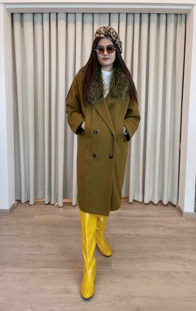 เช่าเสื้อโค้ทผู้หญิง รุ่น Yellow Jasmine Straight Cut Double Breasted Coat	2009GCL840FAGN1