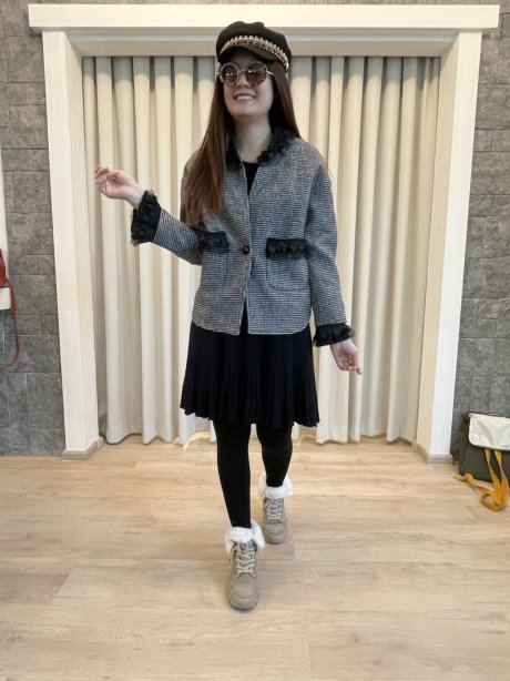 *** Limited Edition  เช่าเสื้อกันหนาวเซต รุ่น  Grease and white flour Houndstooth Jacket 905GCS2026FABKL3