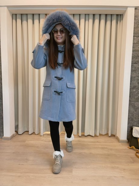 เช่าเสื้อกันหนาว รุ่น Cashmere Blue Duffle Coat	2108GCL1541FABL1