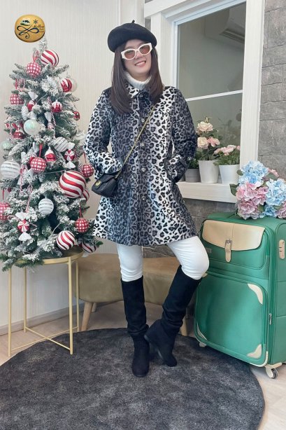 เช่าเสื้อกันหนาว รุ่น Leopard Single Breasted Coat	2109GCL1581FAMX1