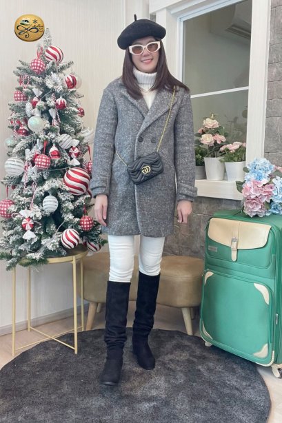 เช่าเสื้อกันหนาว รุ่น Koala Gray Double Breasted Coat	2109GCL1611FAGY1