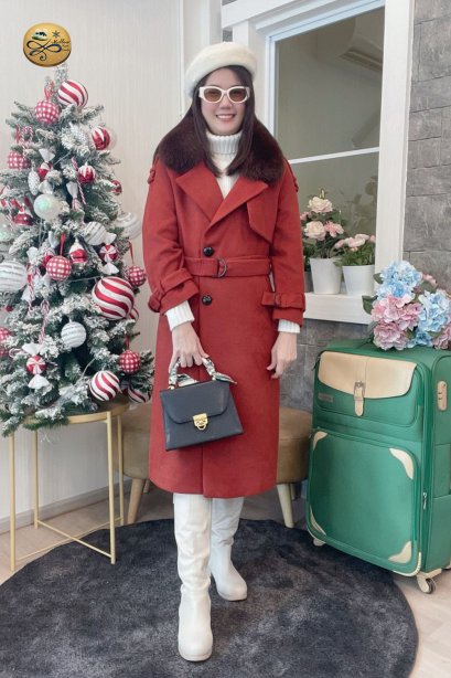 เช่าเสื้อกันหนาว รุ่น  Burnt Sienna Single Breasted Coat	2108GCL1513FAOR1