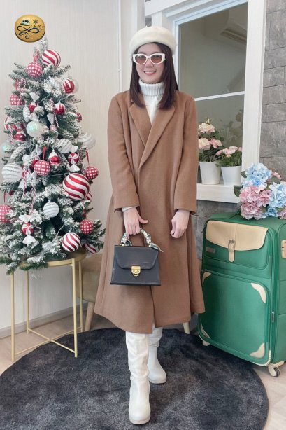 เช่าเสื้อกันหนาว รุ่น Cocoa Brown Single Breasted Coat	2109GCL1574FABR1