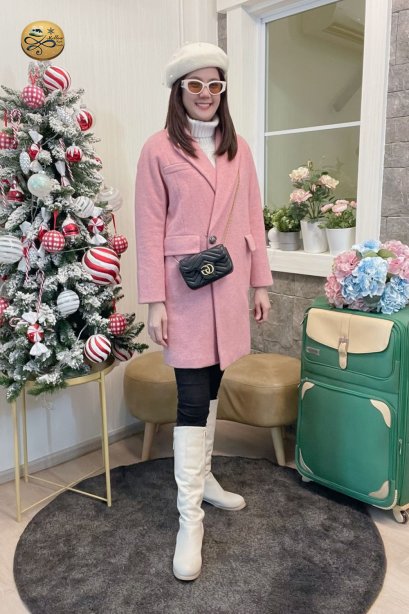 เช่าเสื้อกันหนาว รุ่น  Aurora Pink Double Breasted Coat	2109GCL1589FAPK1