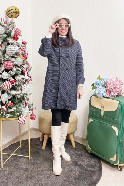 เช่าเสื้อกันหนาว รุ่น  Prussian Blue Single Breasted Coat	2203GCL1865FANA1