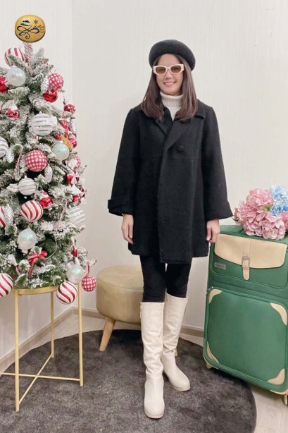 เช่าเสื้อกันหนาว รุ่น  Black Beauty Single Breasted Coat	2205GCL1917FABk1