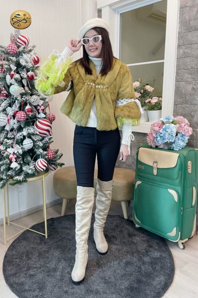 เช่าเสื้อโค้ทผู้หญิง  รุ่น  Elementos de Jardineria Fur Coat	2103GCF1043FAGN1