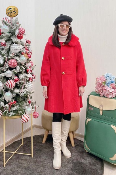 เช่าเสื้อโค้ทผู้หญิง  รุ่น Sun Kissed Coral Dress Coat	2107GCL1090FARE1