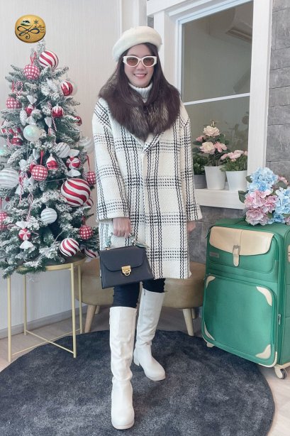 เช่าเสื้อโค้ทผู้หญิง รุ่น Meringue &amp; Gunpowder  Single Breasted Coat	2107GCL1128FAMX1