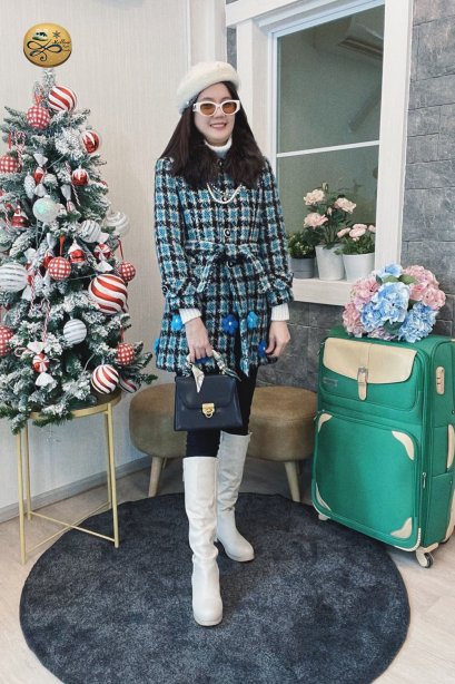 เช่าเสื้อโค้ทผู้หญิง รุ่น Pricess Kate Single Breasted Coat	  2107GCL1190FAGN1