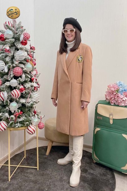 เช่าเสื้อโค้ทผู้หญิง  รุ่น Shifting Brown Sand Single Breasted Coat	2107CL1197FABR1
