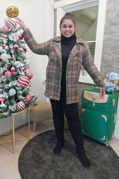 เช่าเสื้อโค้ทผู้หญิง  รุ่น Excalibur Warm Taupe Single Breasted Coat	2107GCL1201FAMX1