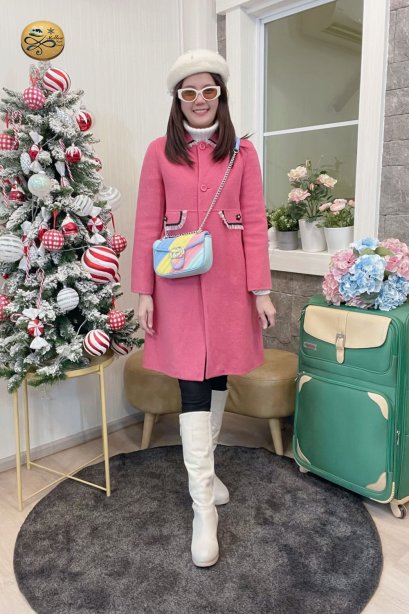 เช่าเสื้อโค้ทผู้หญิง  รุ่น Heavenly Pink Dress Coat	2107GCL1203FAPK1