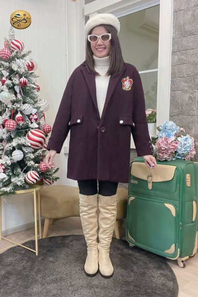 เช่าเสื้อโค้ทผู้หญิง รุ่น Harry Potter Blood Red Single Breasted Coat	 2107GCL1319FARE1