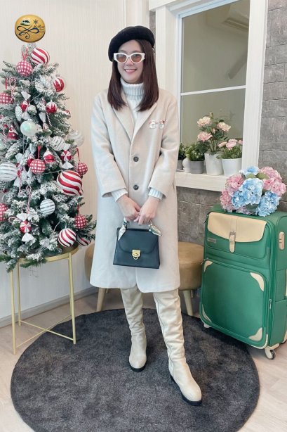 เช่าเสื้อโค้ทผู้หญิง รุ่น  Irish Cream Single Breasted Coat	2107GCL1338FACR1