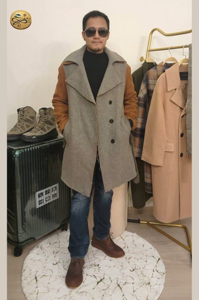 เช่าเสื้อกันหนาว รุ่น  Lava Smoke Double Breasted Coat	2108GCL1437FAGY1