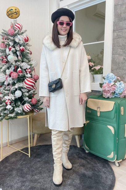 เช่าเสื้อกันหนาว รุ่น Alhambra Cream Single Breasted Coat	2108GCL1448FACR1