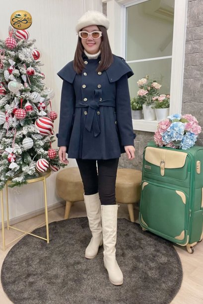 เช่าเสื้อกันหนาว รุ่น Bellwether Blue Capelet Coat	2108GCL1460FANA1