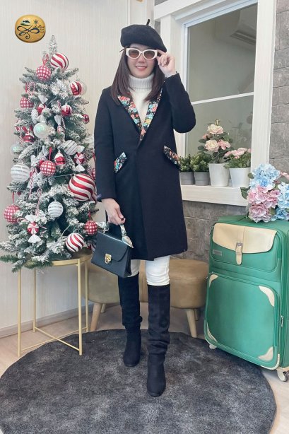 เช่าเสื้อกันหนาว รุ่น Anthracite Black Single Breasted Coat	2108GCL1467FABK1