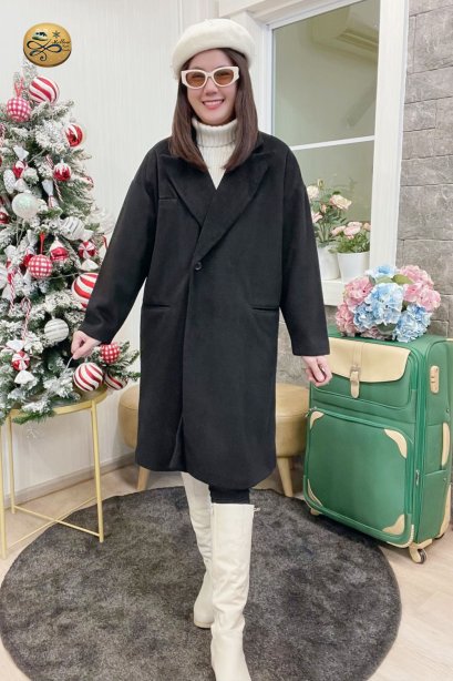 เช่าเสื้อกันหนาว รุ่น Anthracite Black Single Breasted Coat	2108GCL1469FABK1
