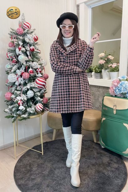 เช่าเสื้อกันหนาว รุ่น Christmas Party Single Breasted Coat	2108GCL1470FAMX1