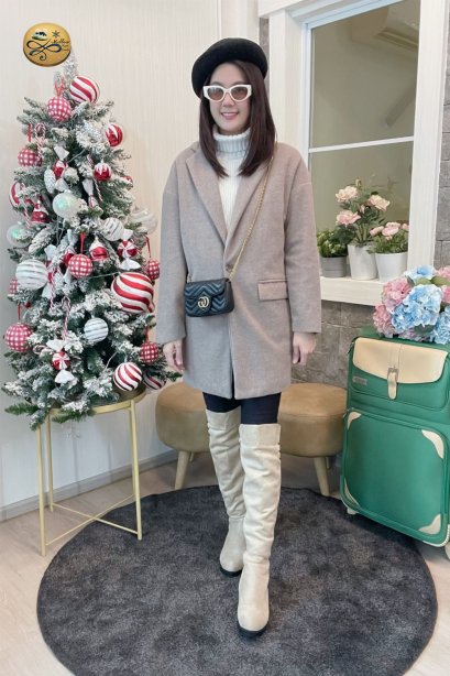 เช่าเสื้อกันหนาว รุ่น Gray Fiannel Single Breasted Coat	2108GCL1475FAGY1