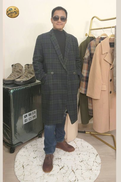 เช่าเสื้อกันหนาว รุ่น Silver Pine in Dark Forest Single Breasted Coat	2108GCL1476FAMX1