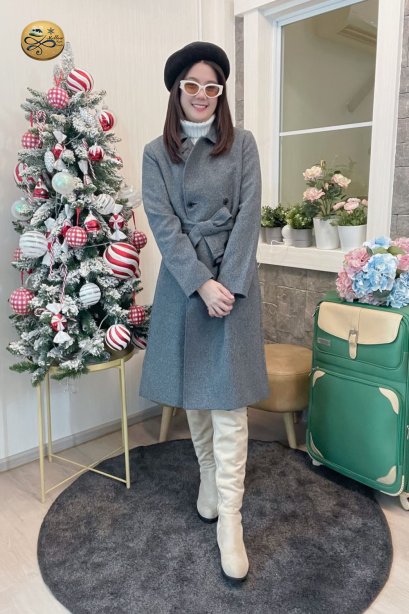 เช่าเสื้อกันหนาว รุ่น Anthracite Black Single Breasted Coat	2108GCL1484FABK1