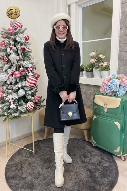 เช่าเสื้อกันหนาว รุ่น Anthracite Black Single Breasted Coat	2108GCL1488FABK1