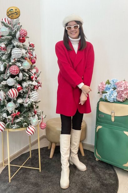 เช่าเสื้อกันหนาว รุ่น Equestrian Red Single Breasted Coat	2108GCL1490FARE1