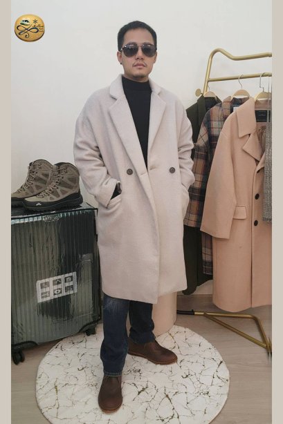 เช่าเสื้อกันหนาว รุ่น Gray Fiannel Single Breasted Coat	2108GCL1492FAGY1