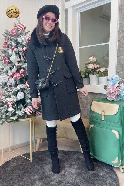 เช่าเสื้อกันหนาว รุ่น Dark Cavernous Duffle Coat	2108GCL1504FABK1