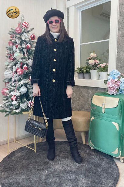 เช่าเสื้อกันหนาว รุ่น  Dark Cavernous Dress Coat	2108GCL1506FABK1