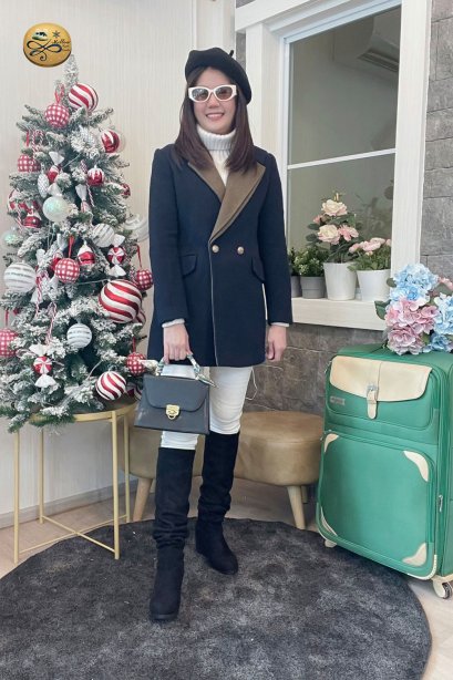 เช่าเสื้อกันหนาว รุ่น  Midnight Navy Double Breasted Coat	2108GCL1510FANA1