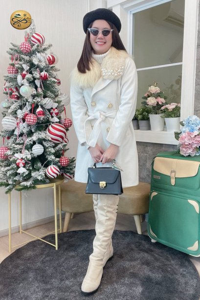 เช่าเสื้อกันหนาว รุ่น  Vanilla Cream Single Breasted Coat	2108GCL1529FACR1