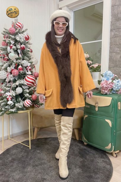 เช่าเสื้อกันหนาว รุ่น  Radiant Yellow Single Breasted Coat	2108GCL1530FAYE1